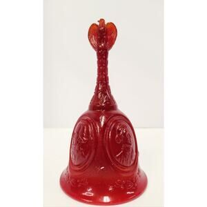 Vintage Fenton Ruby Red Glass Liberty Bell Presidents Series Eagle Handle USA